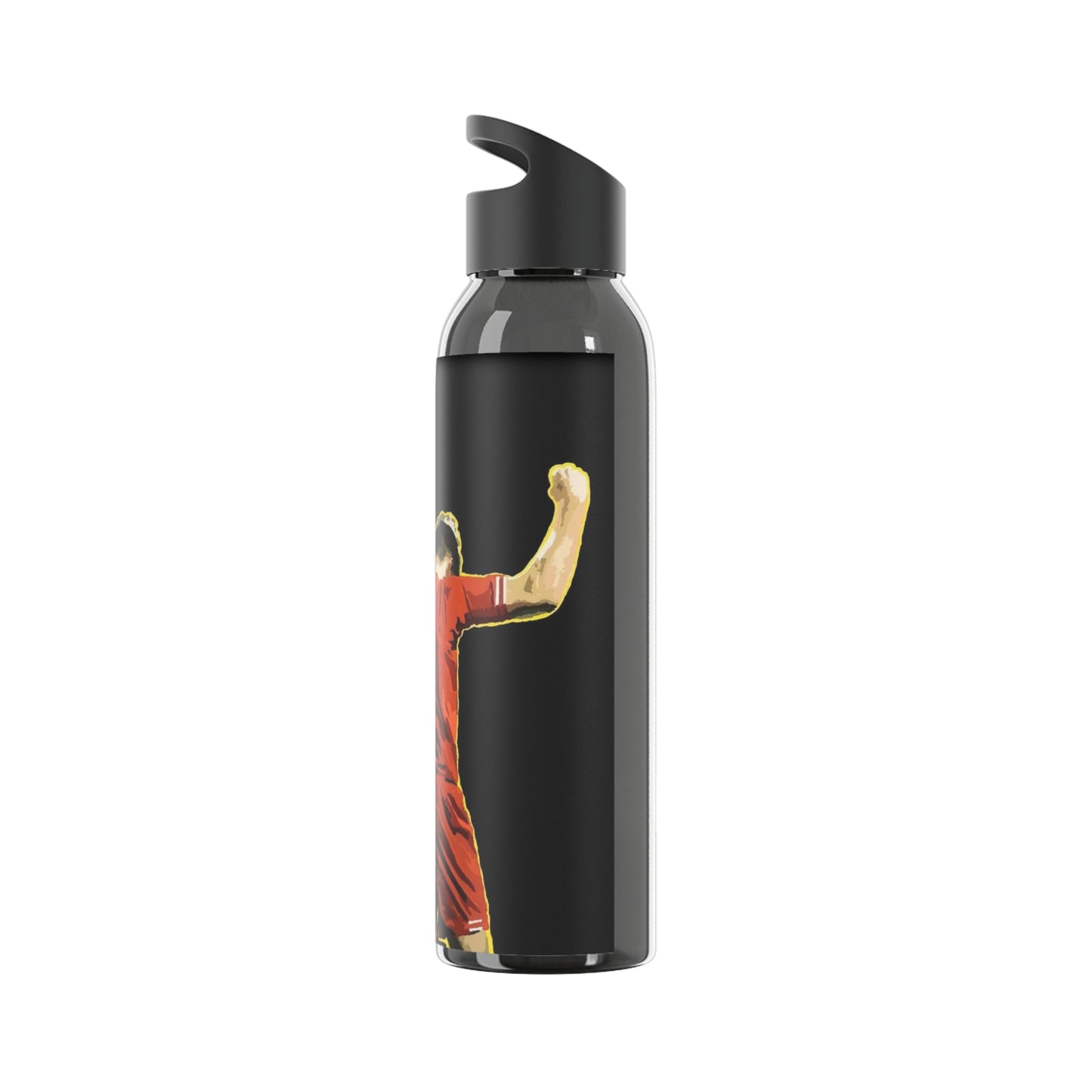 Soccer Victory Water Bottle — Player Celebrating Number 8 Sports Bottle