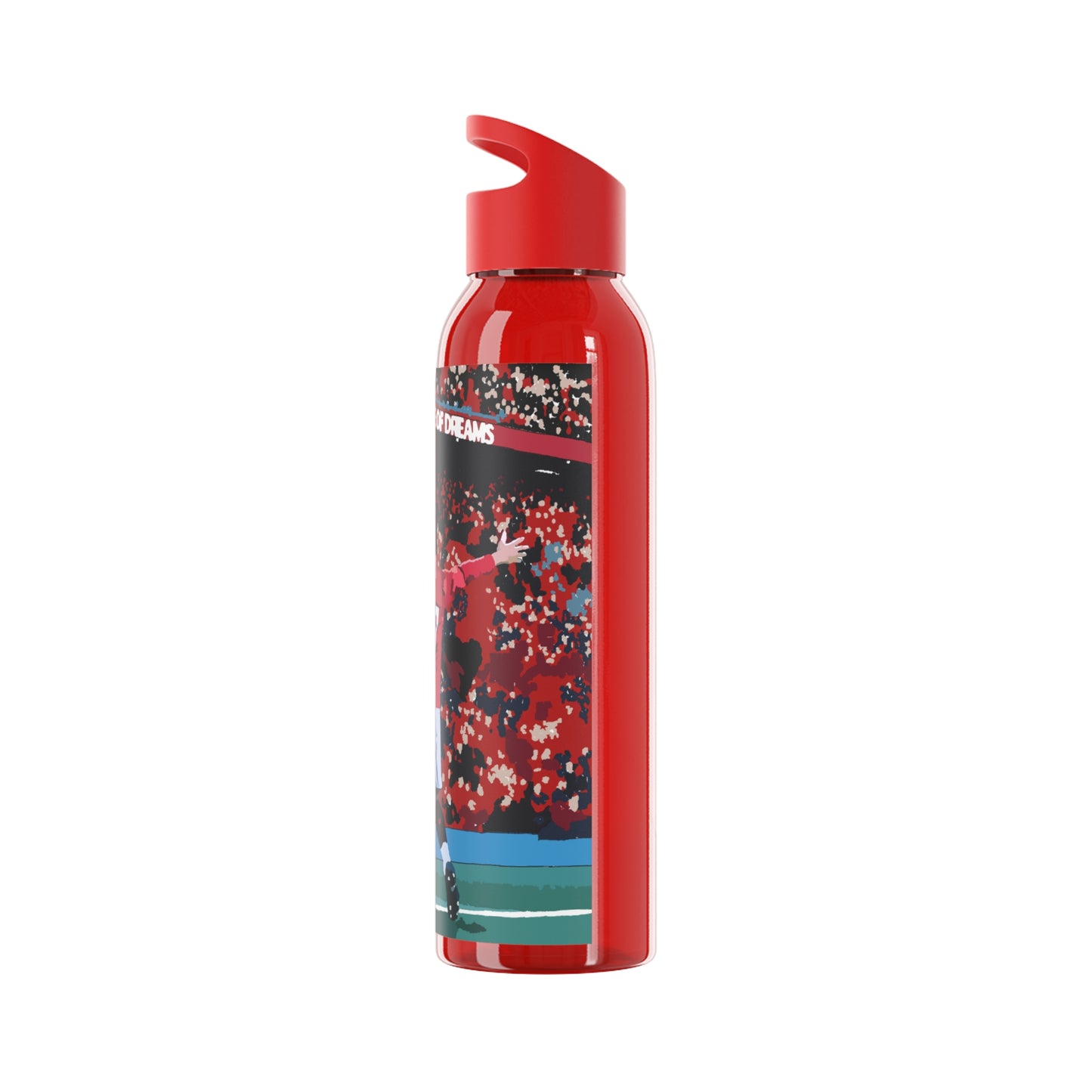 Soccer Celebration Water Bottle — 'The Theatre of Dreams' Stadium Design