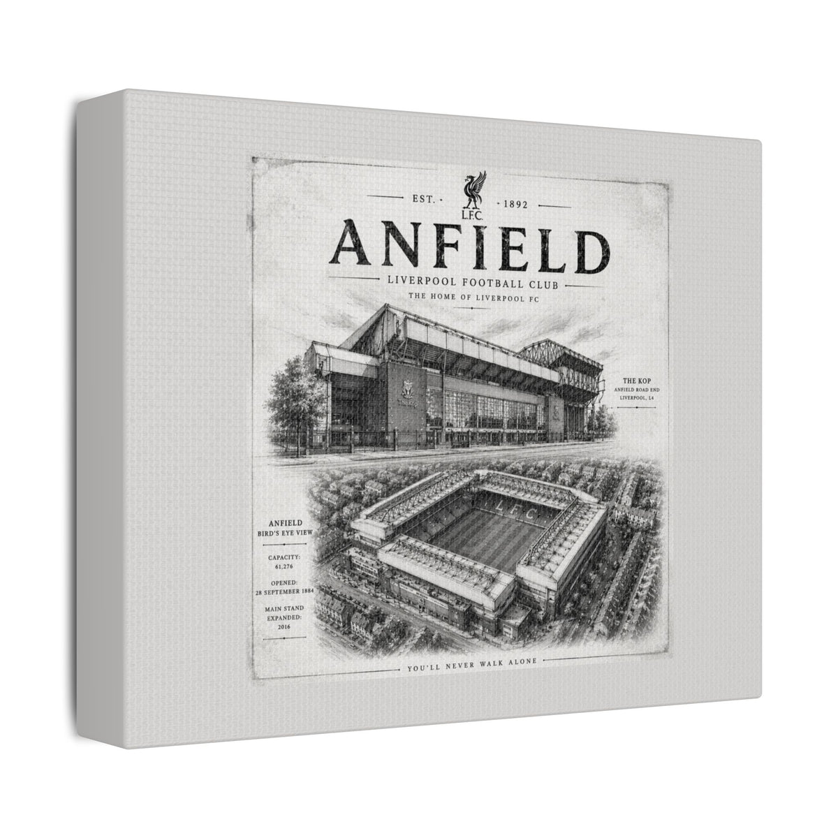 Vintage Anfield Canvas Print