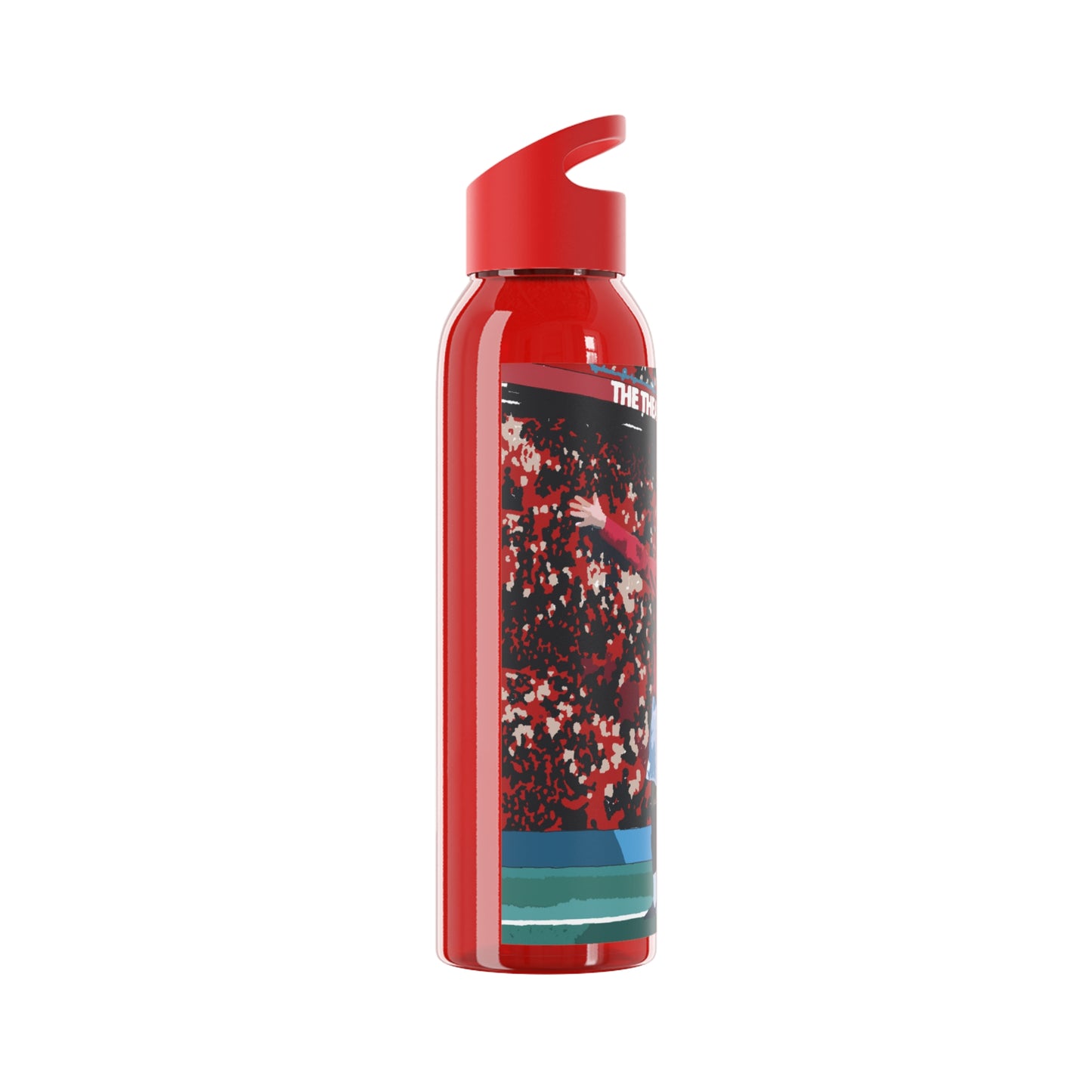 Soccer Celebration Water Bottle — 'The Theatre of Dreams' Stadium Design