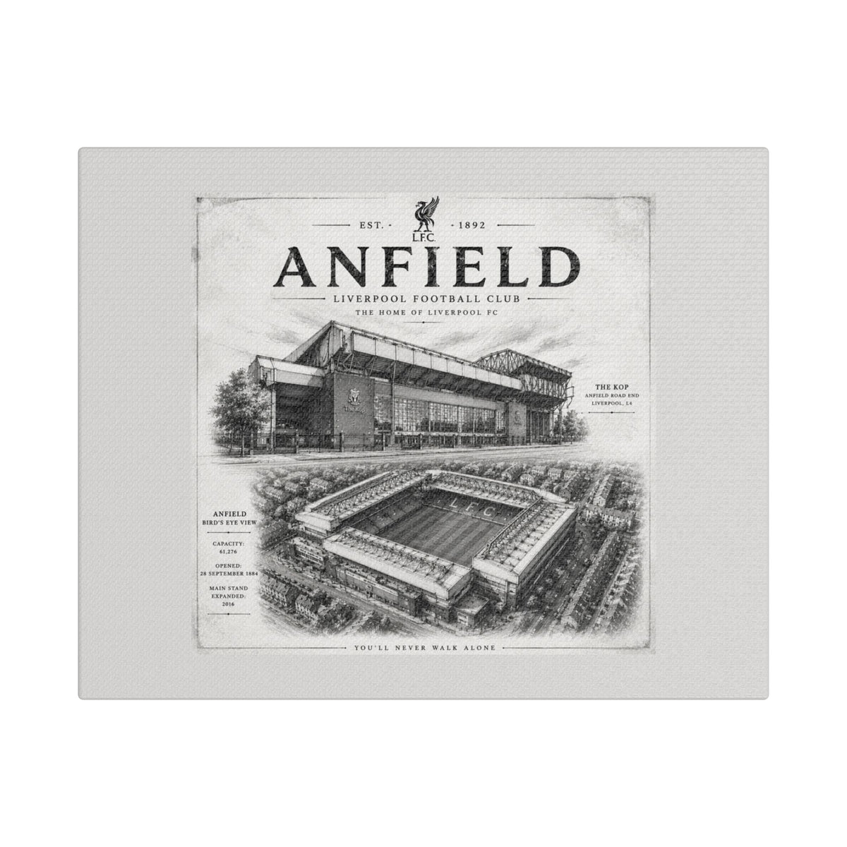 Vintage Anfield Canvas Print