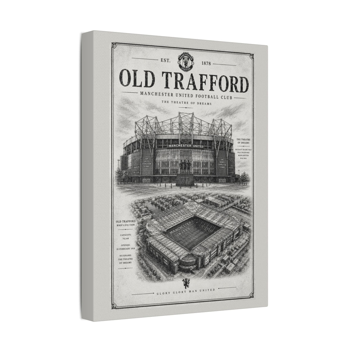 Vintage Old Trafford Canvas Print