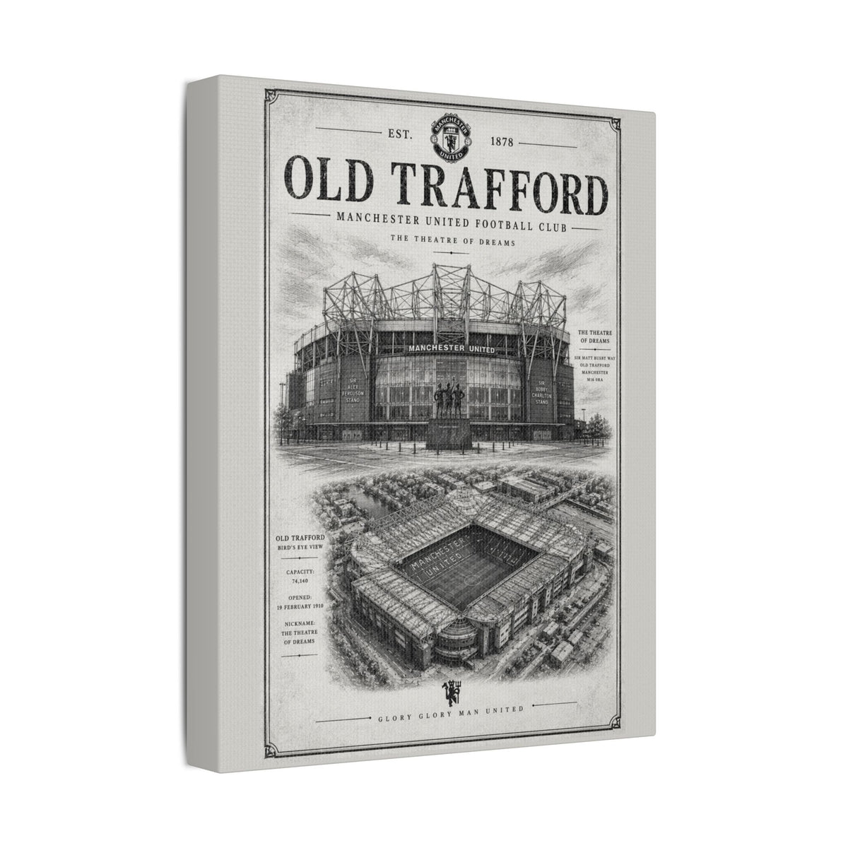 Vintage Old Trafford Canvas Print