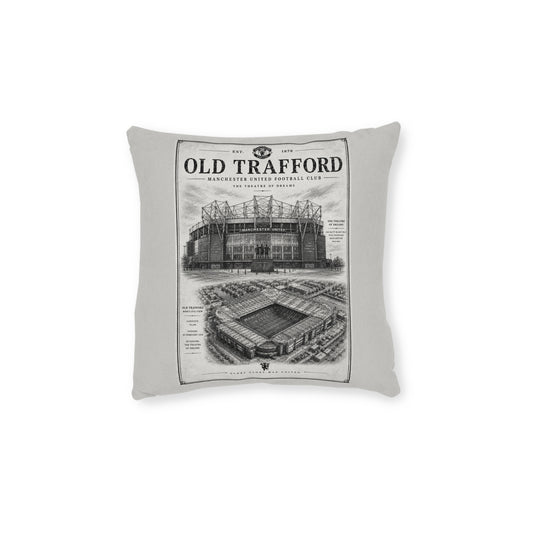 Vintage Old Trafford Square Pillow