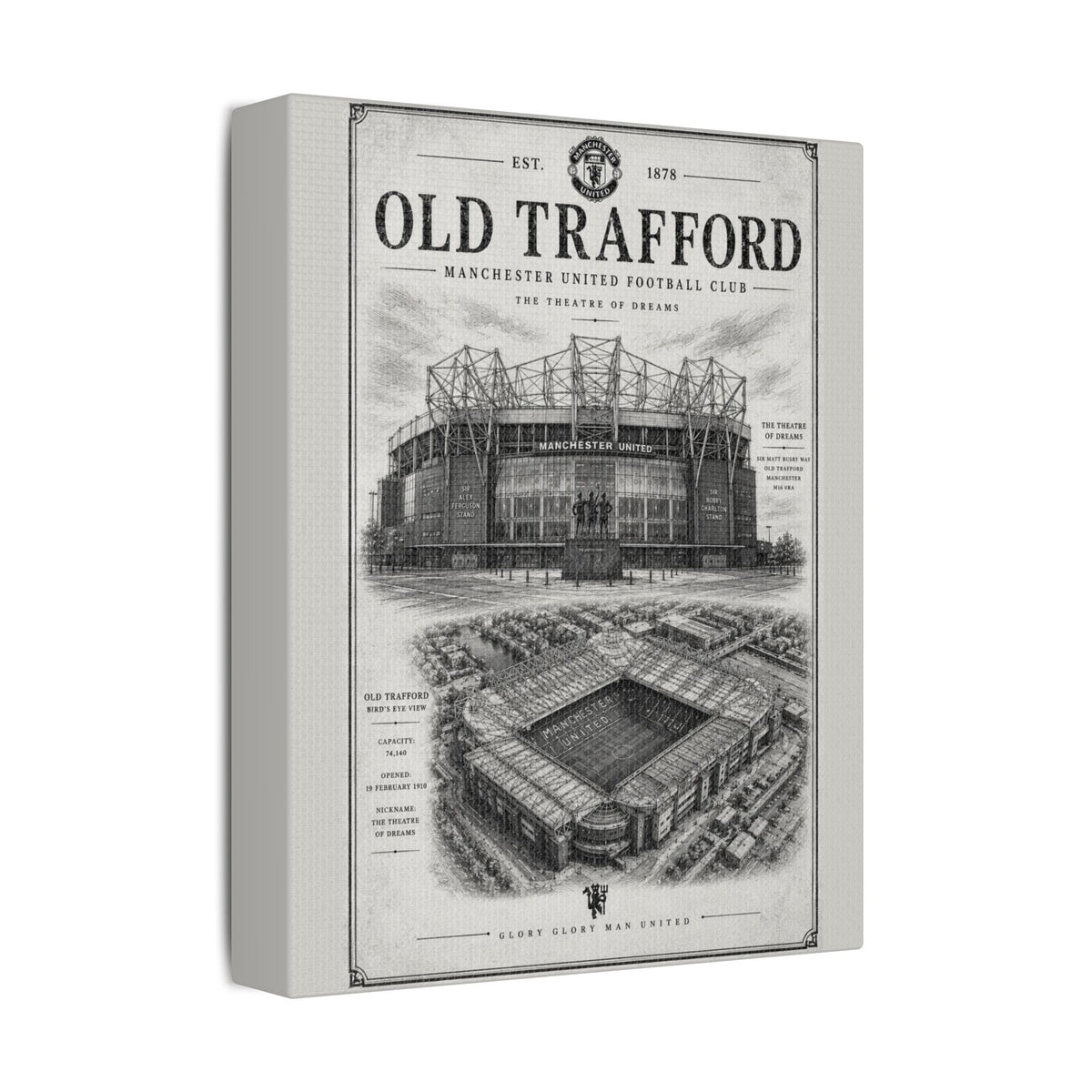Vintage Old Trafford Canvas Print