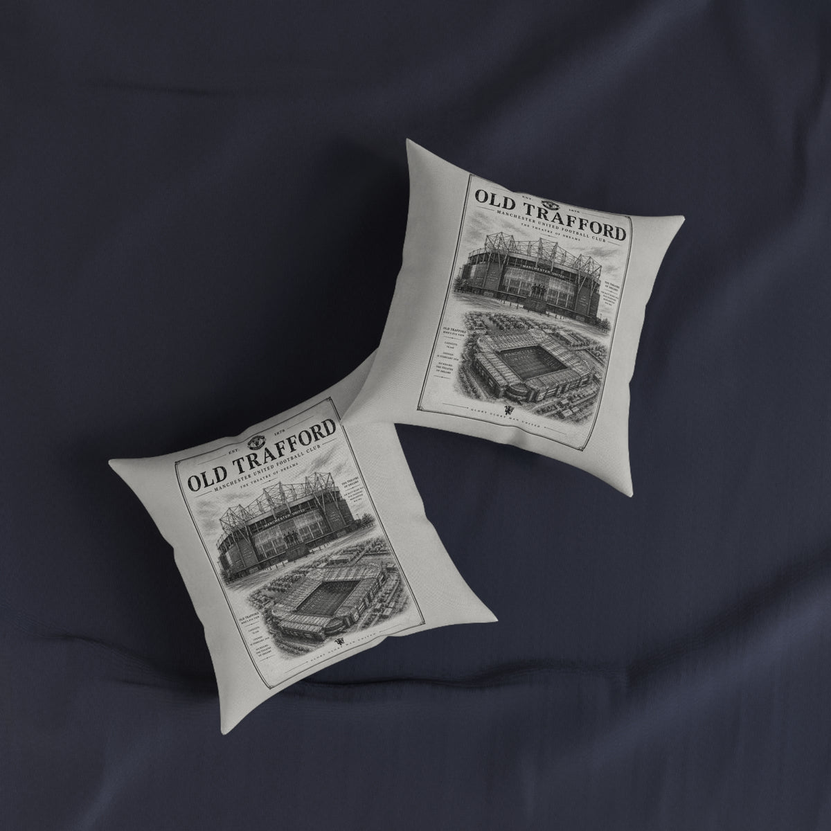 Vintage Old Trafford Square Pillow