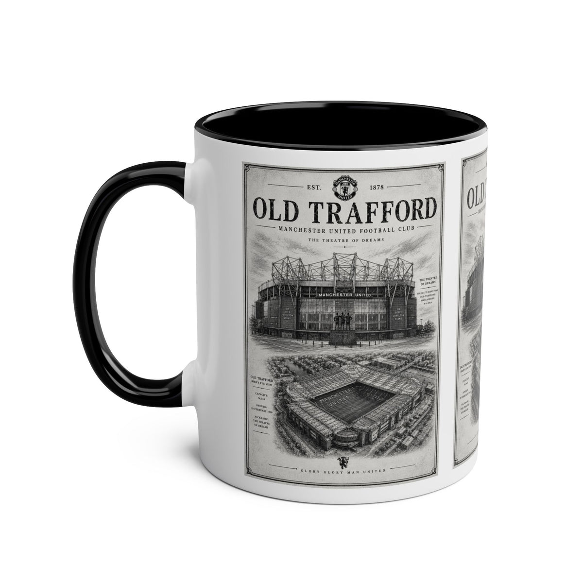 Old Trafford Football Stadium Two-Tone Coffee Mug