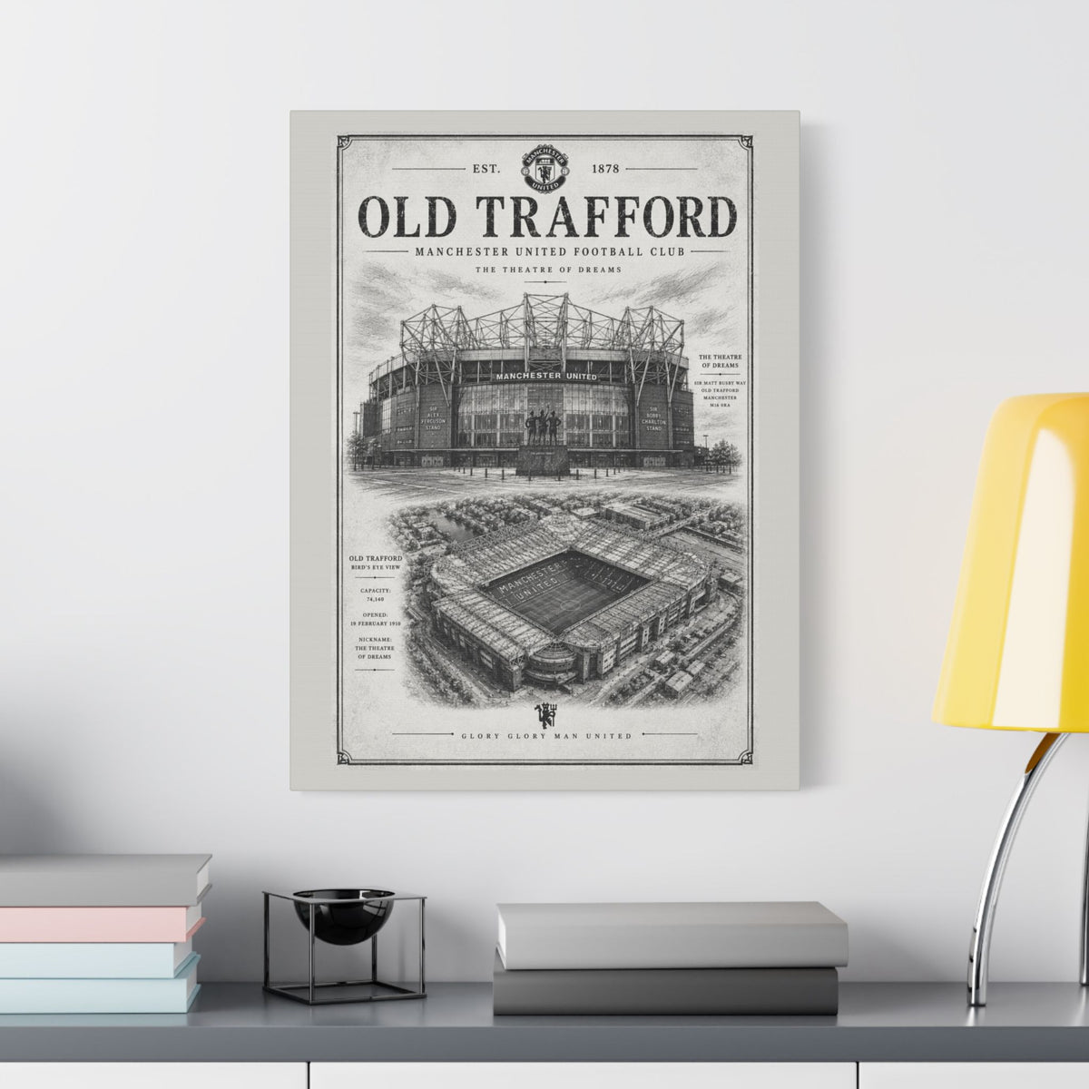 Vintage Old Trafford Canvas Print