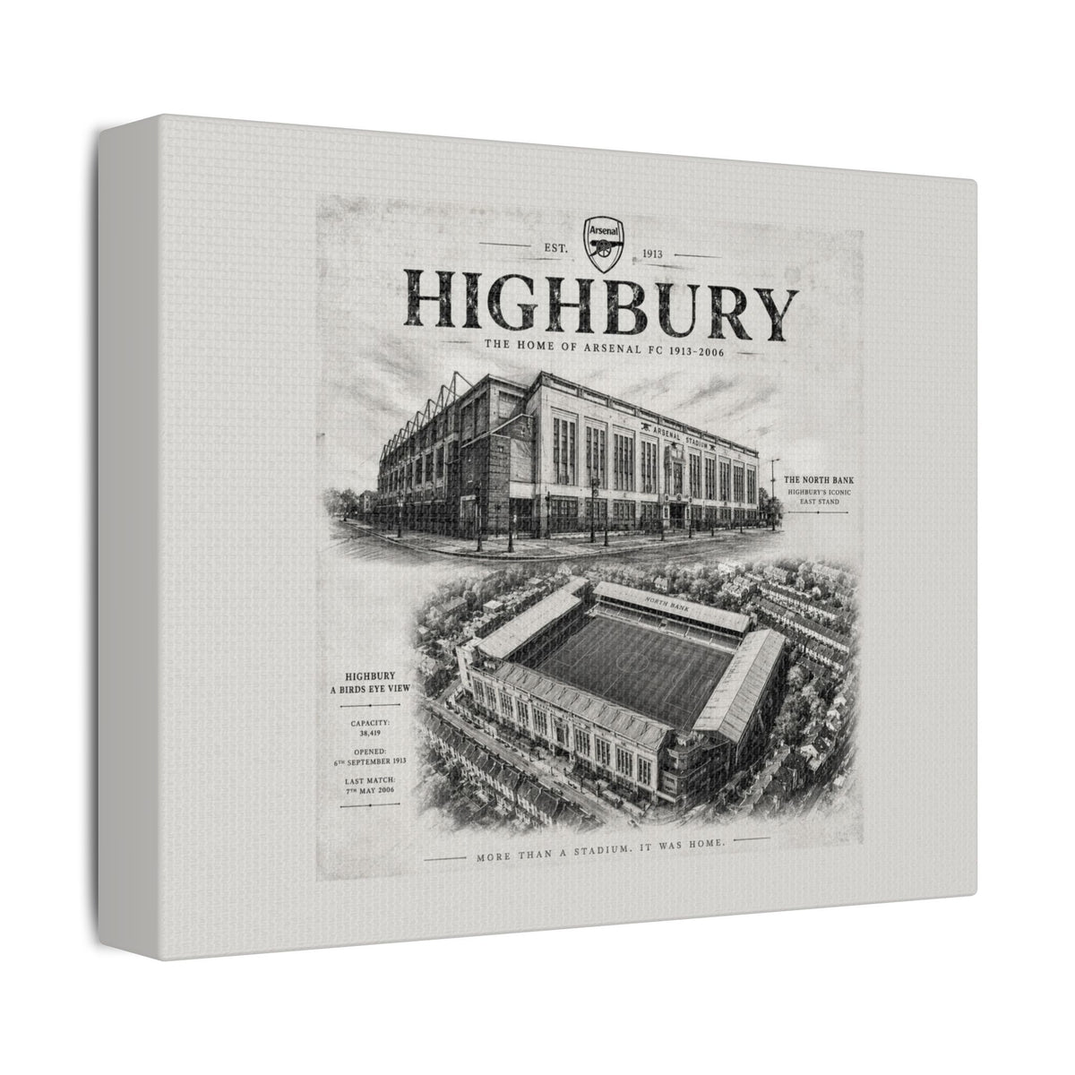Vintage Highbury Canvas Print