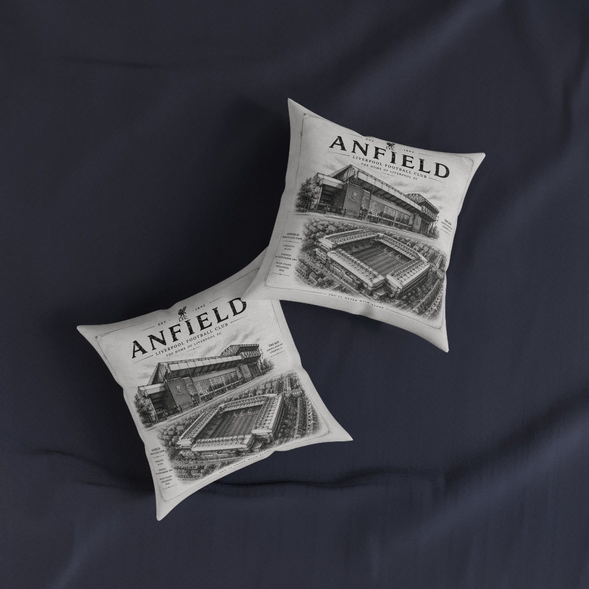 Anfield Stadium Square Pillow