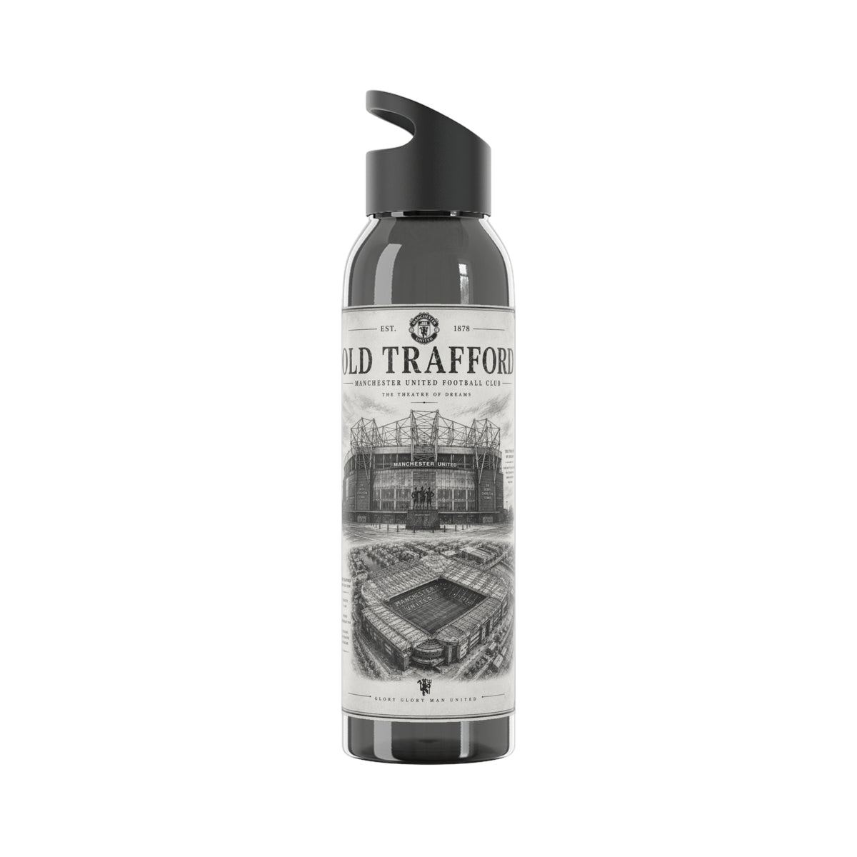 Vintage Old Trafford Stadium Water Bottle