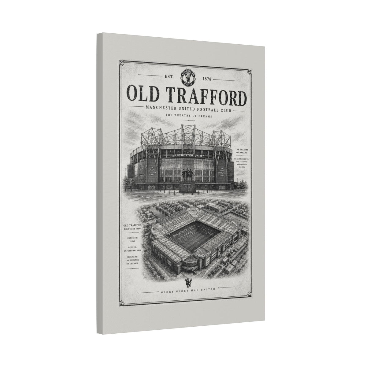 Vintage Old Trafford Canvas Print