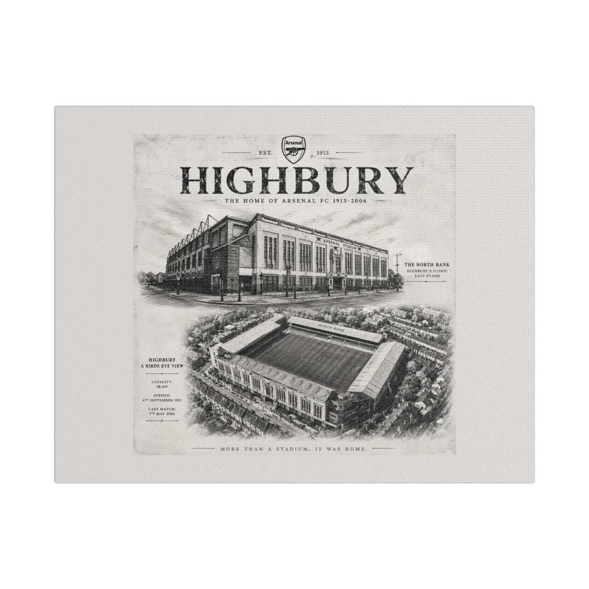 Vintage Highbury Canvas Print