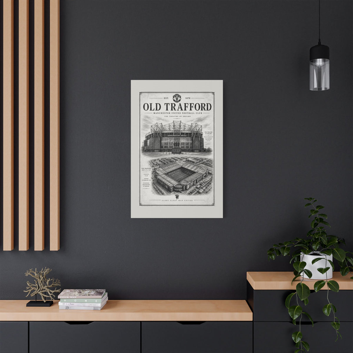 Vintage Old Trafford Canvas Print