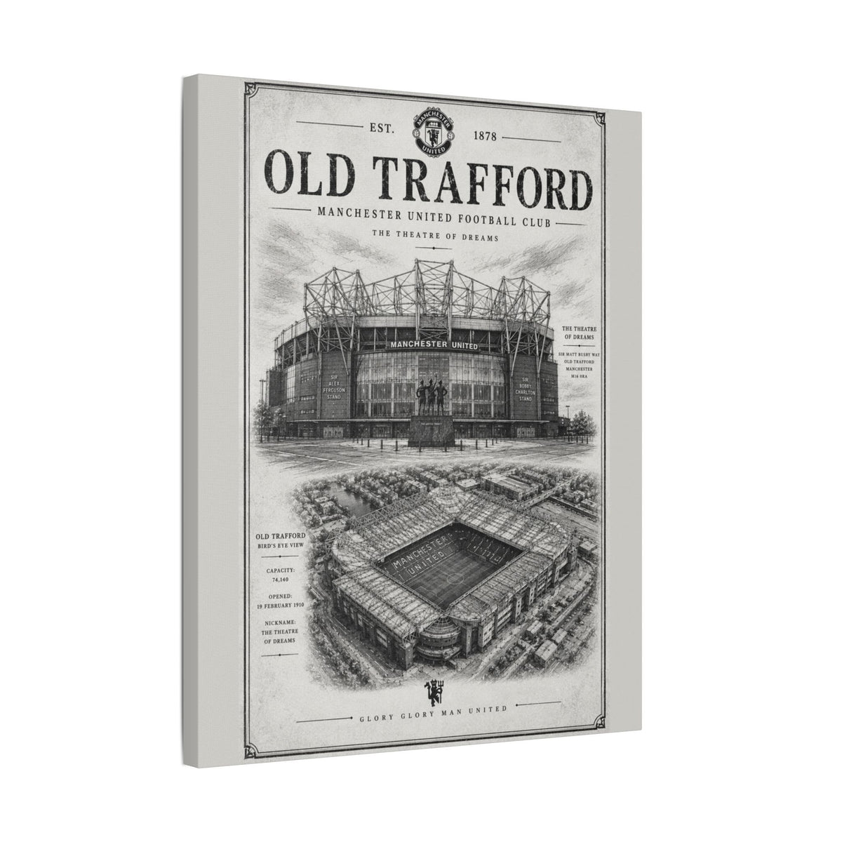 Vintage Old Trafford Canvas Print